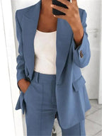 Blazer and Wide-Leg Trouser Ensemble