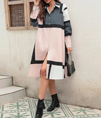 Chic Button-Up Dress with Elegant Accents