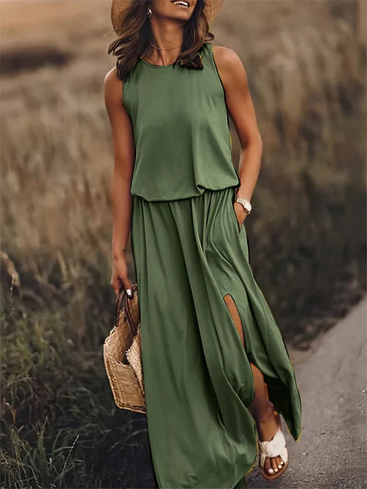 Solid Color Maxi Dress for Women