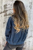 Teal Hooded Jacket Featuring Zipper and Adjustable Drawstring