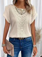 Chic Lace T-Shirt with Trendy Accents