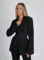 Chic Belted Blazer