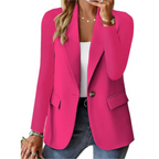 Women's Button-Up Blazer with Practical Pockets