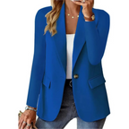 Women's Button-Up Blazer with Practical Pockets