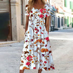 Chic Floral Dress Featuring Tummy Control