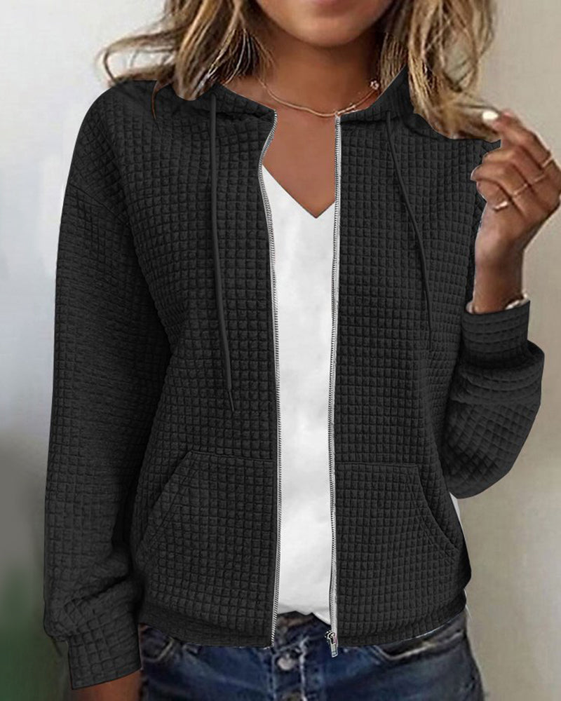 Women's Zip-Up Hooded Cardigan