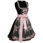 Floral Pattern Dirndl Dress for Oktoberfest Celebrations