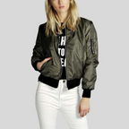 Women's Crew Neck Bomber Jacket