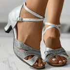 Women’s Glittering Heeled Sandals