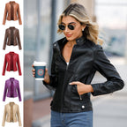 Collar-Free Biker Jacket