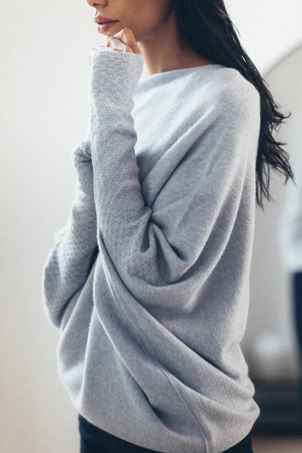Asymmetrical Draped Sweater by Paulina