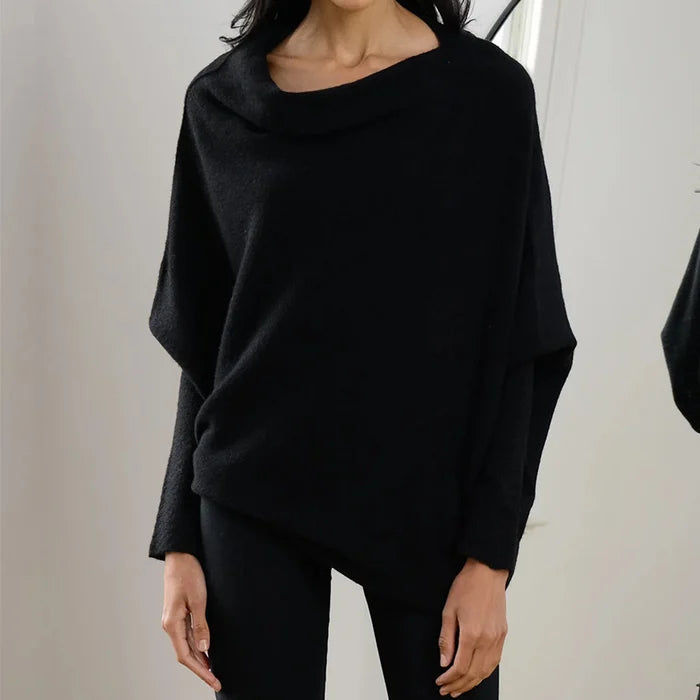 Asymmetrical Draped Sweater by Paulina