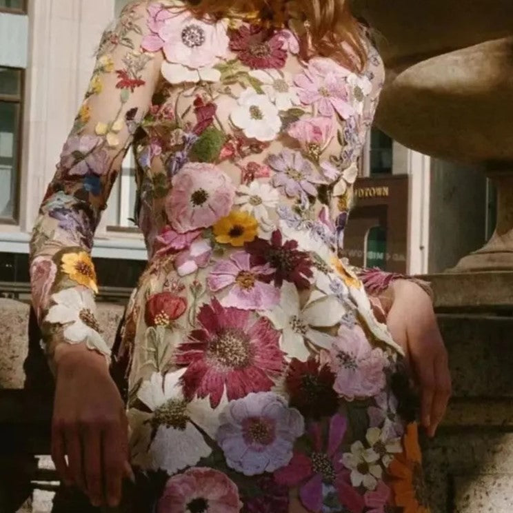 Sarah - Artisan Floral Dress