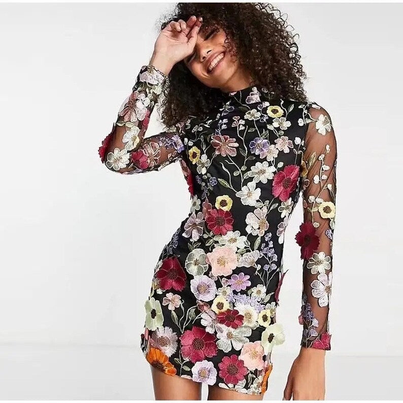 Sarah - Artisan Floral Dress