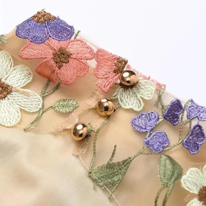 Sarah - Artisan Floral Dress