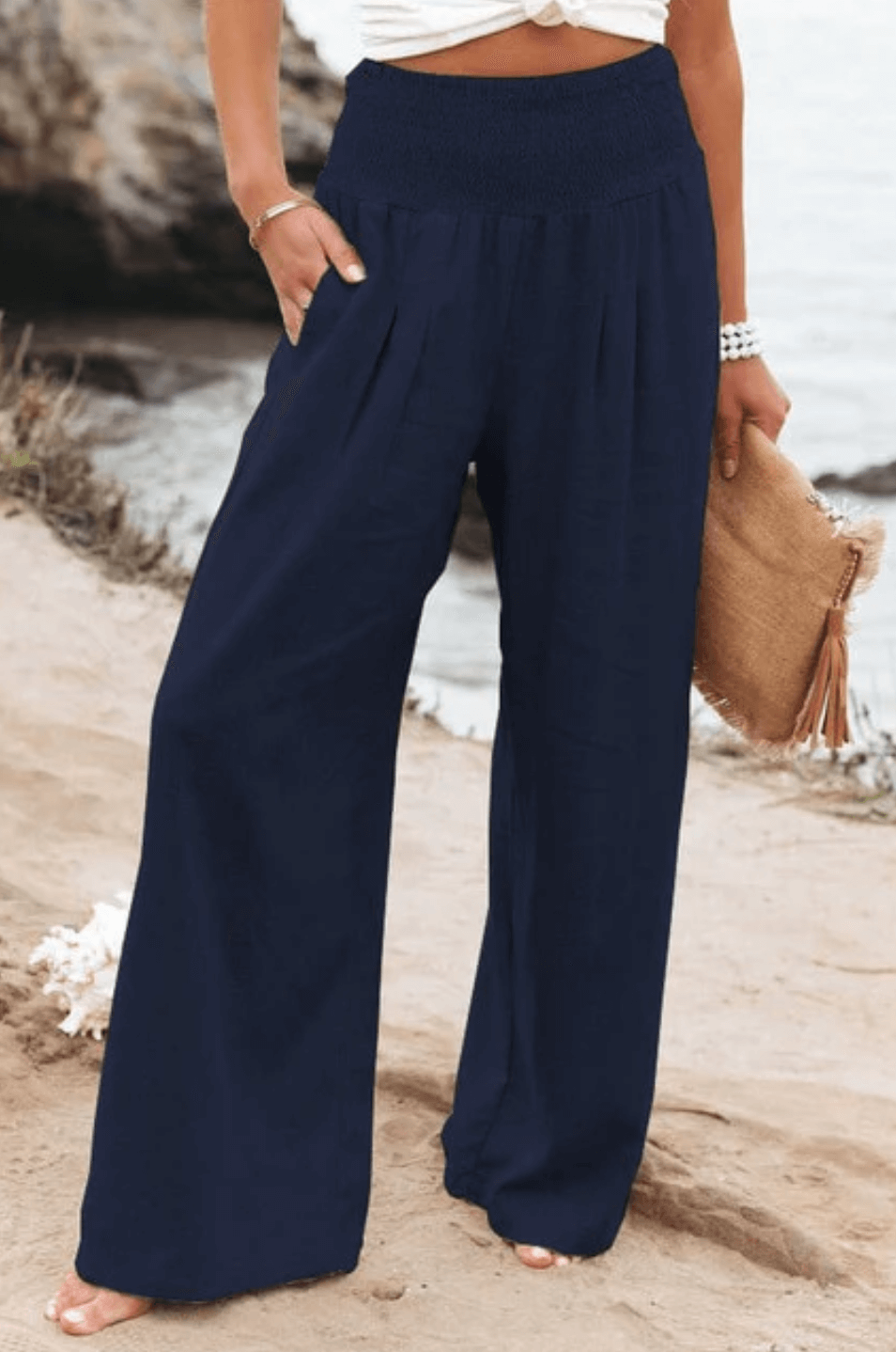 Chic Stretch Palazzo Pants for Women